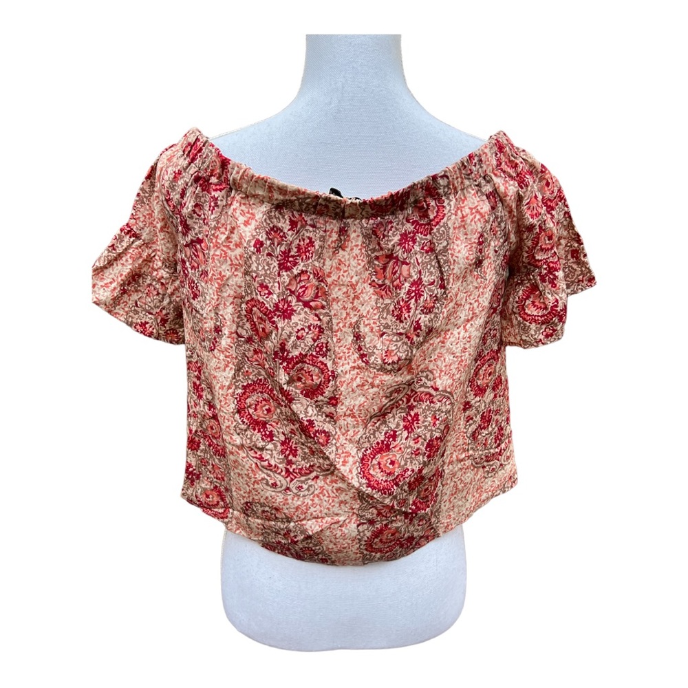 Madewell Flutter Sleeve Crop Top - image 4